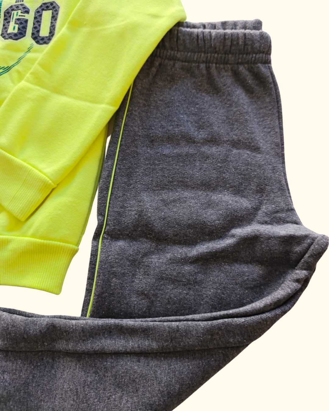 Conjunto blusão e calça jogger neon Chicago estampa 3D