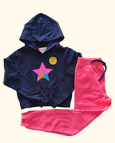 Conjunto blusão e calça jogger estrela interativa