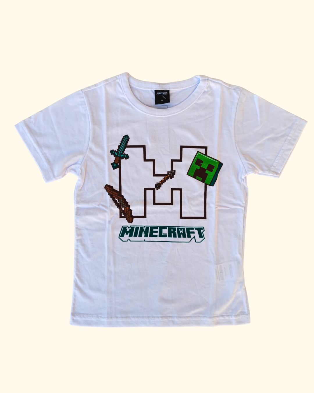 Camiseta Minecraft branca