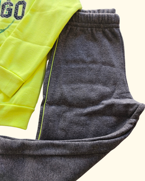 Conjunto blusão e calça jogger neon Chicago estampa 3D