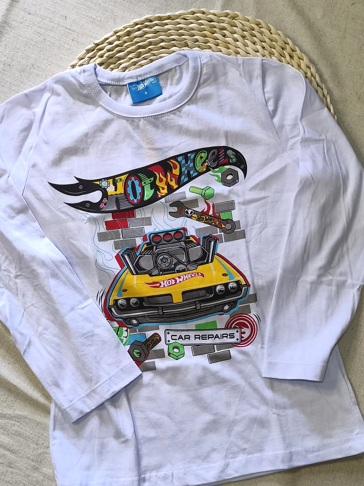 Camiseta manga longa Hot Wheels