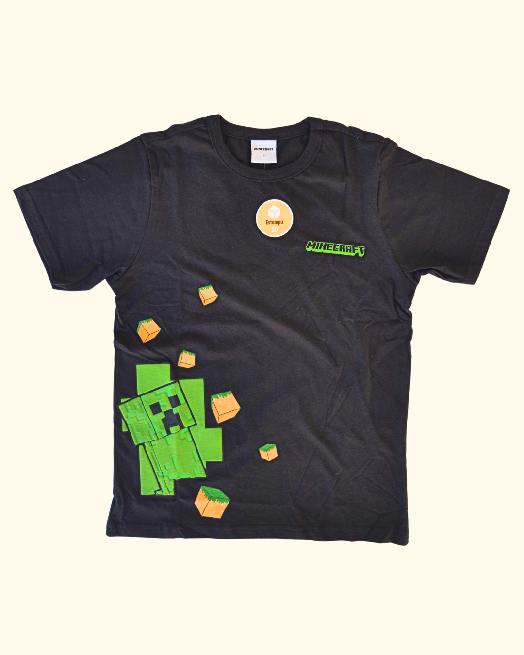 Camiseta Minecraft estampa 3D