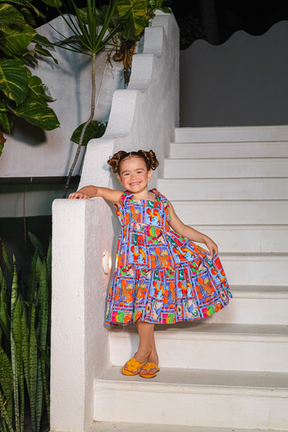 Vestido Midi Menina - Estampa Selva