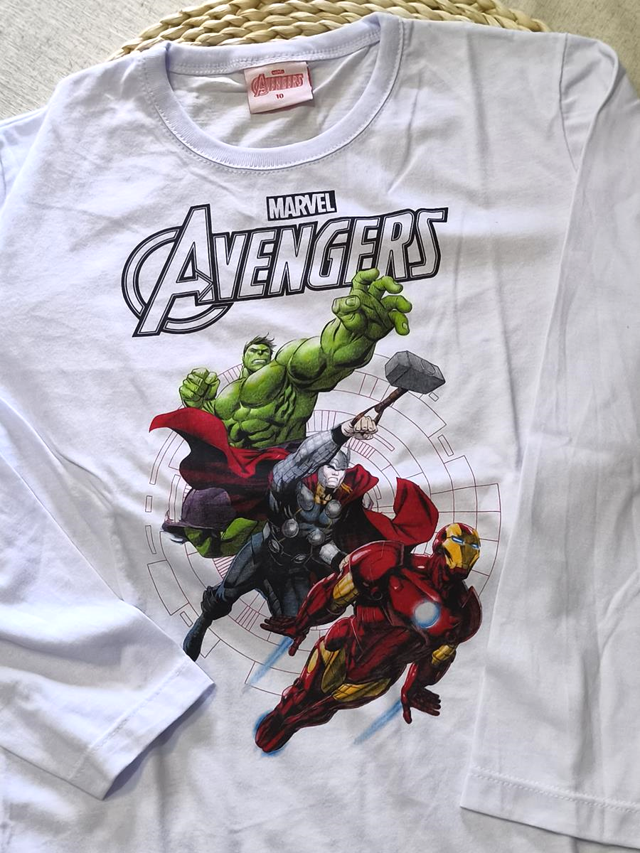 Camiseta manga longa Avengers