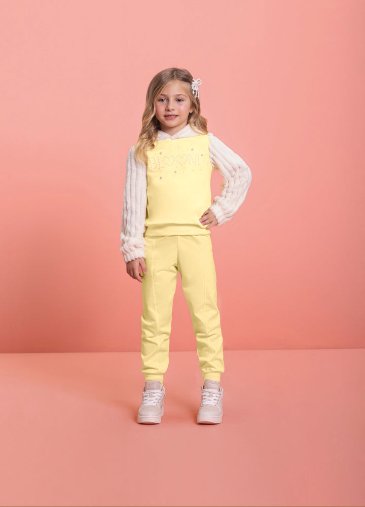 Conjunto Milli&Nina amarelo manteiga