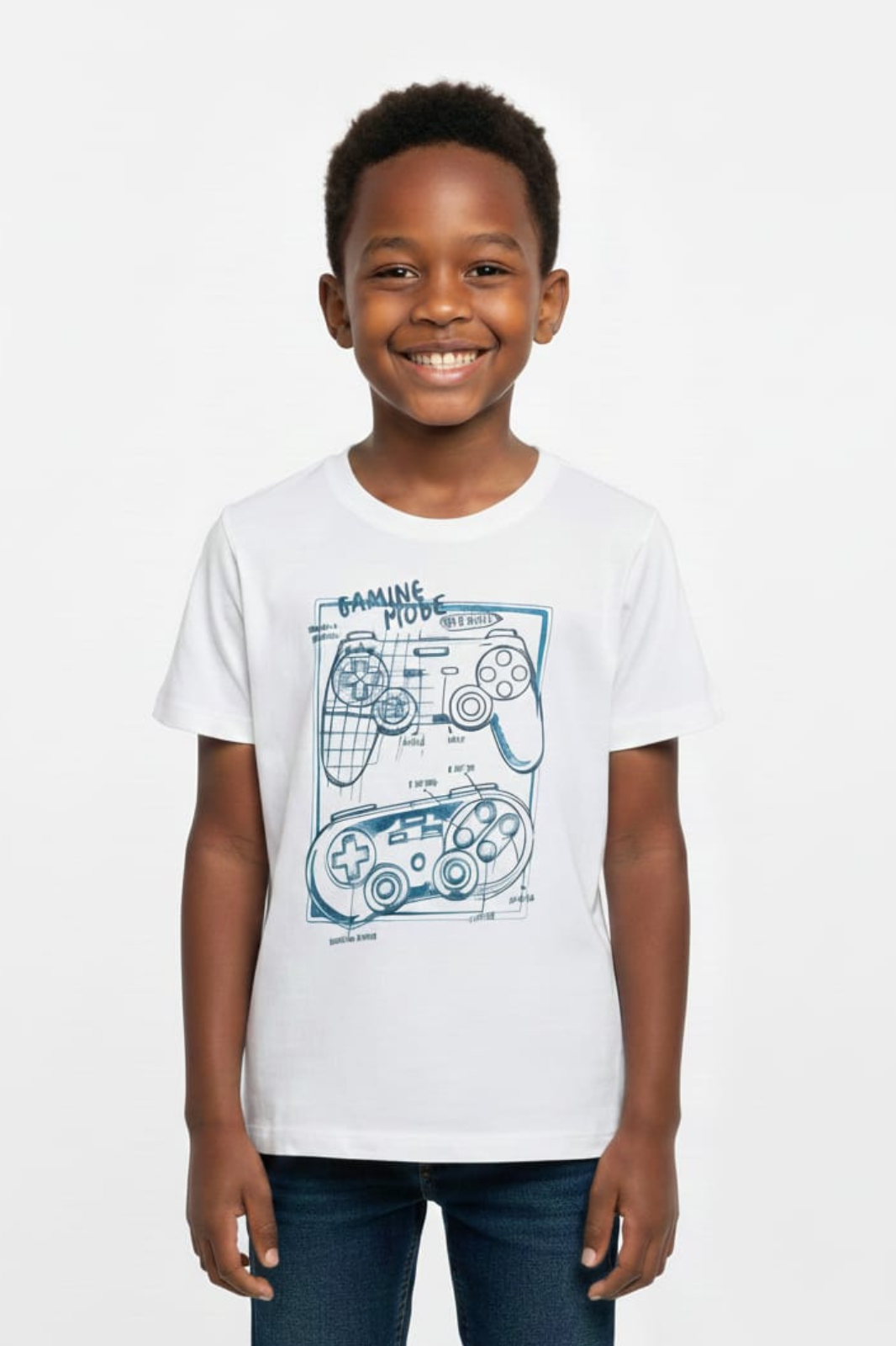 Camiseta Gaming Mode- Branca