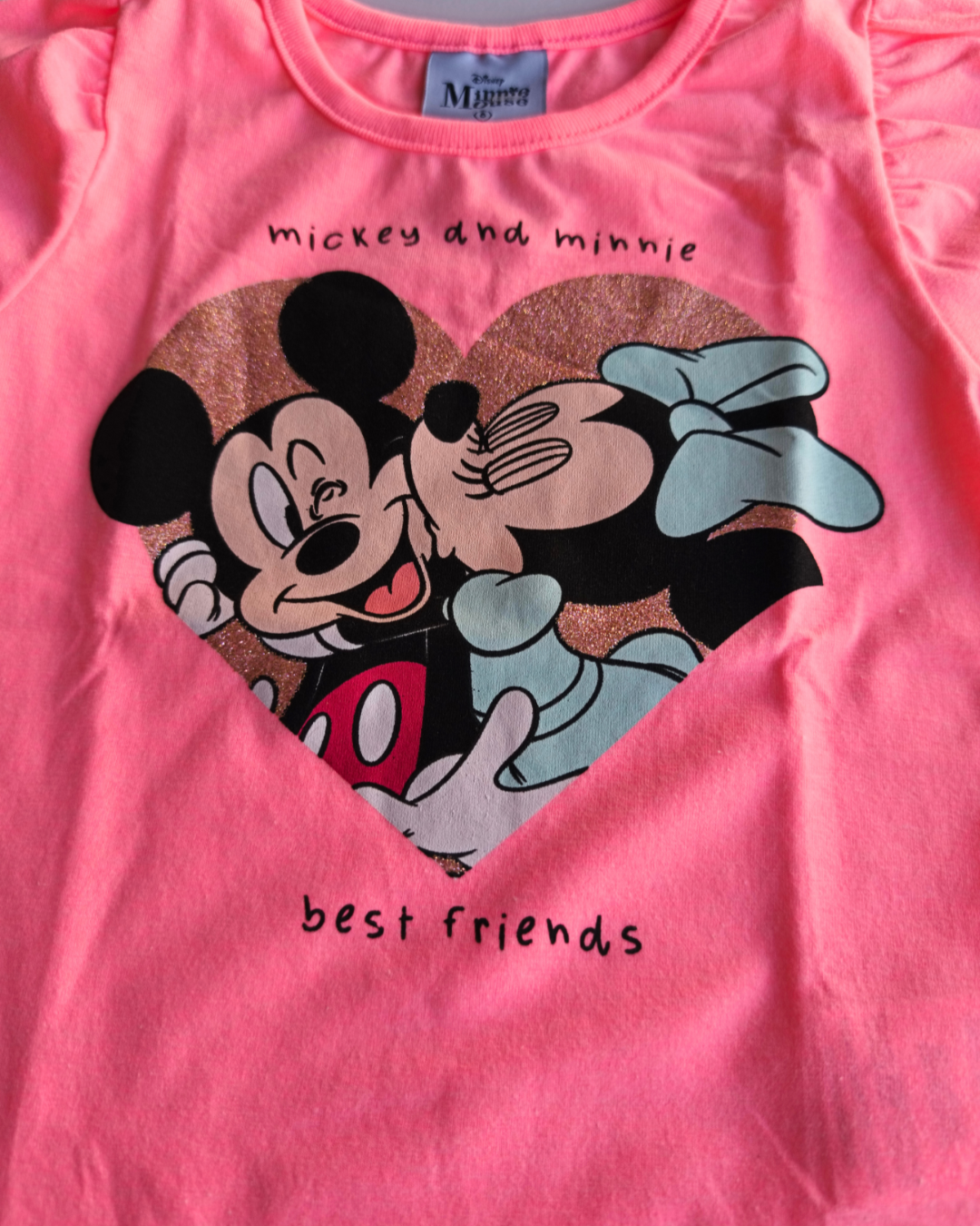 Camiseta Mickey e Minnie- Rosa