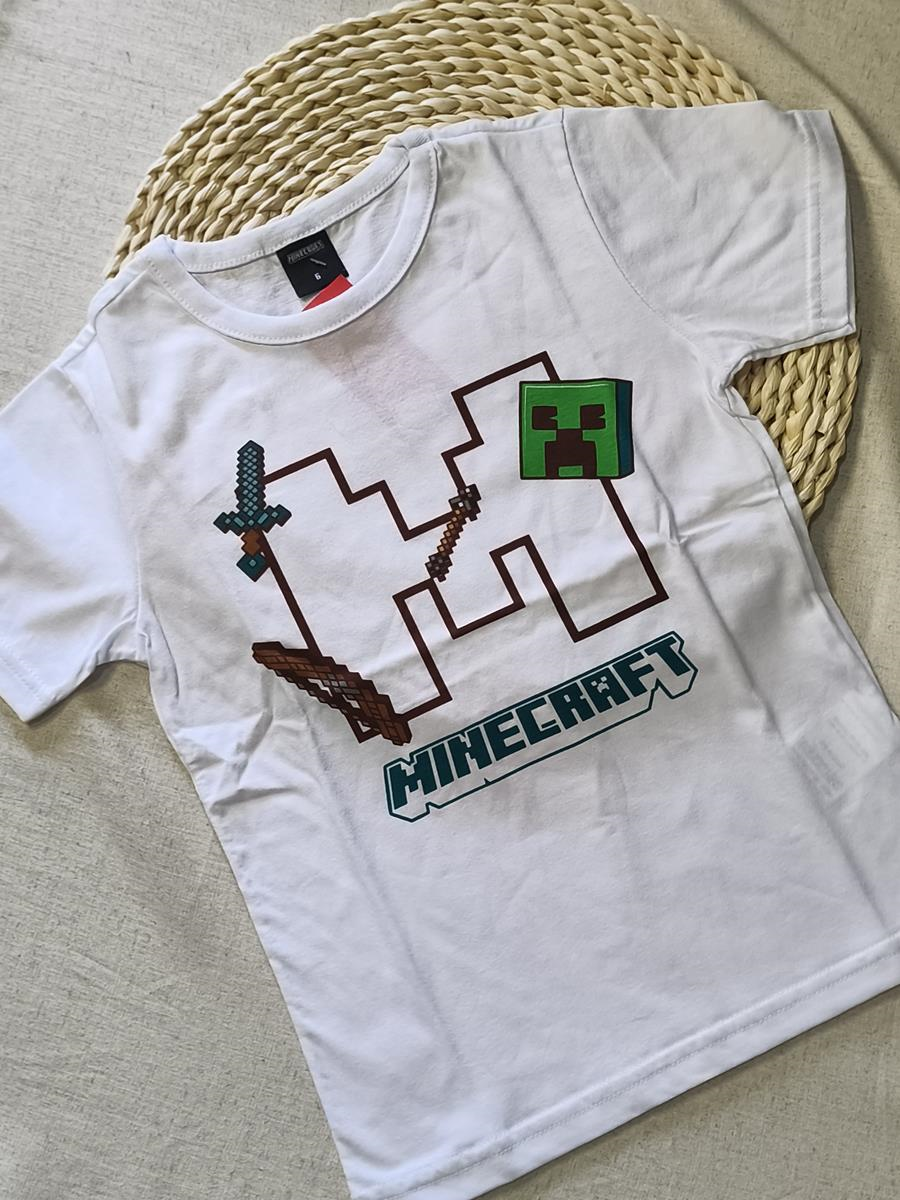 Camiseta Minecraft branca