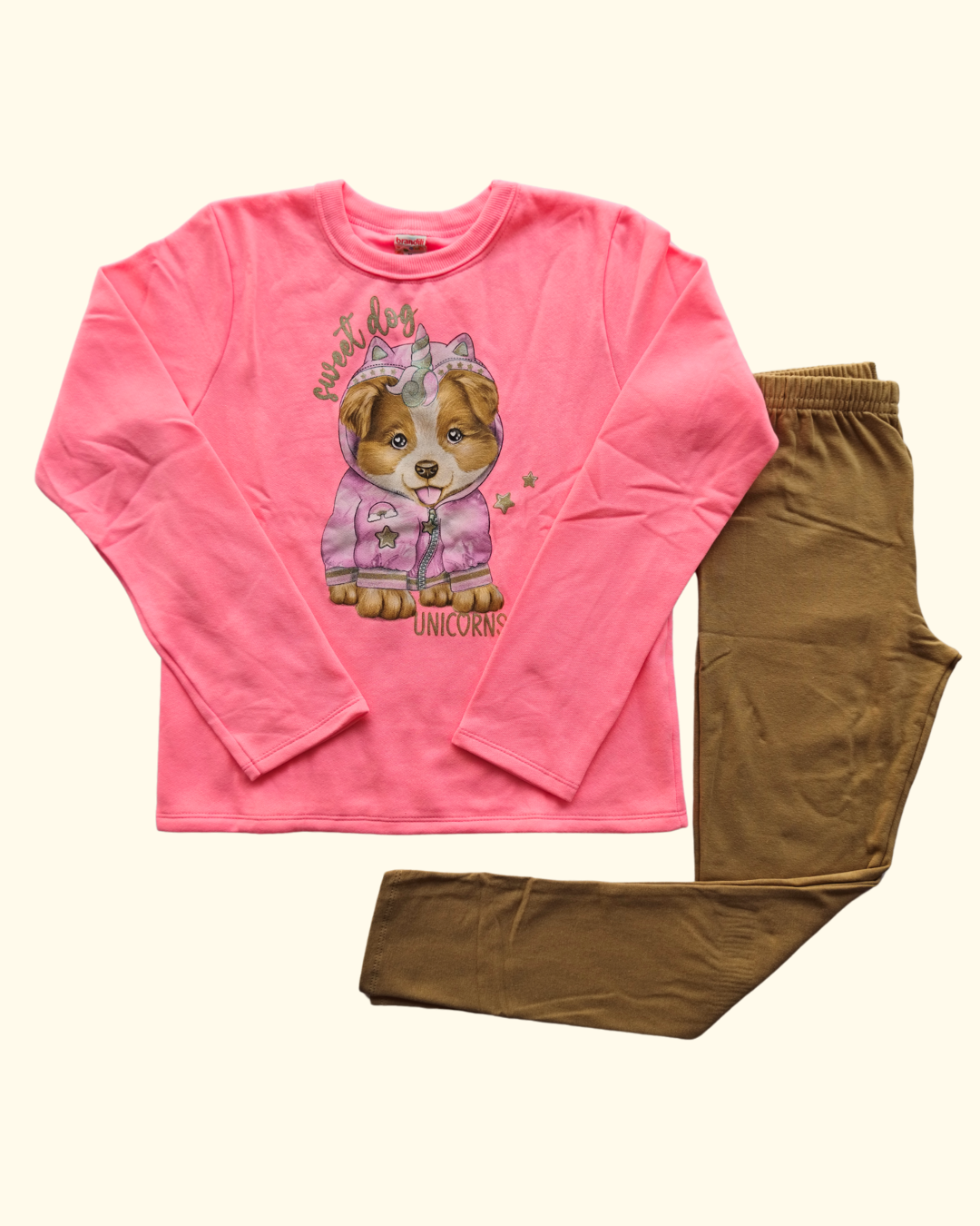 Conjunto blusão e calça legging sweet dog