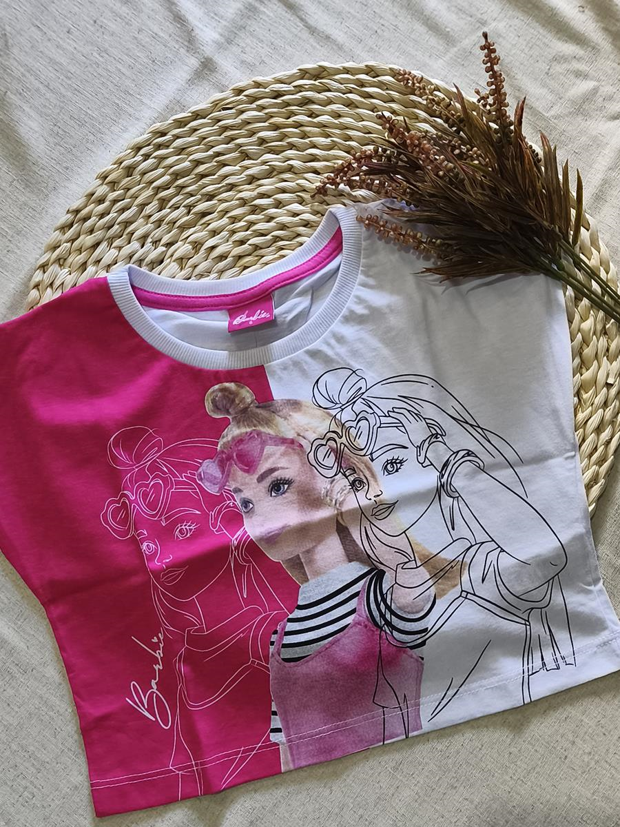Camiseta cropped Barbie