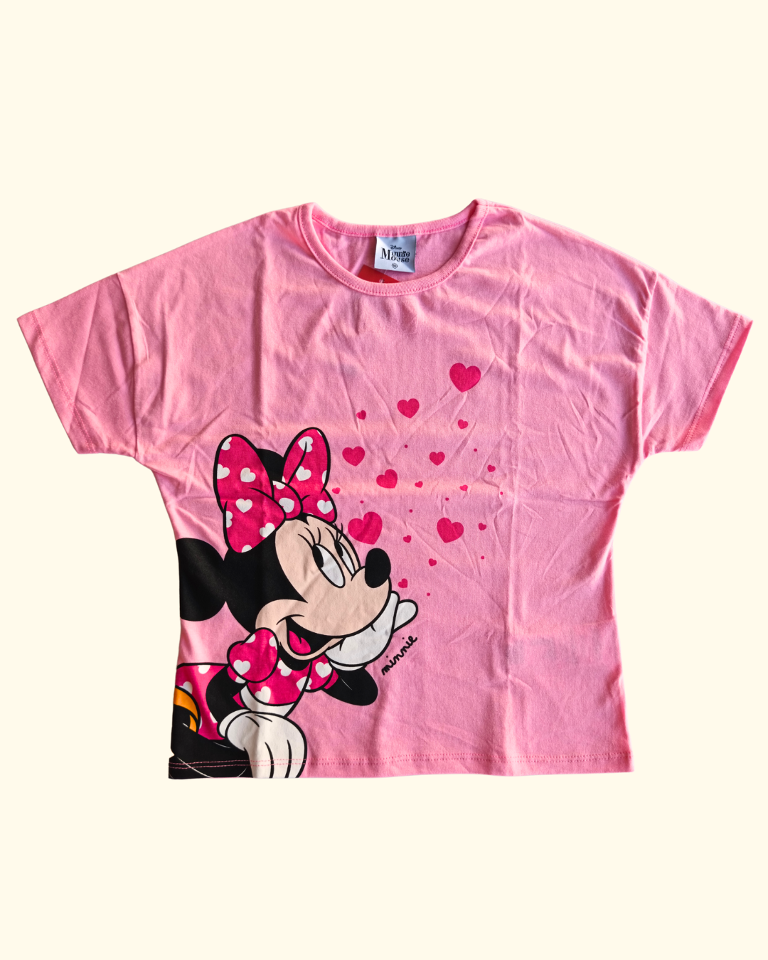 Camiseta feminina Minnie corações