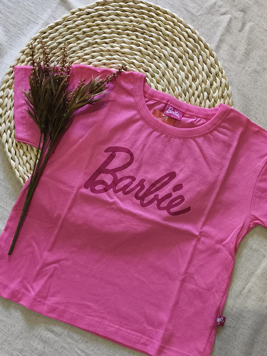 Camiseta cropped feminina Barbie