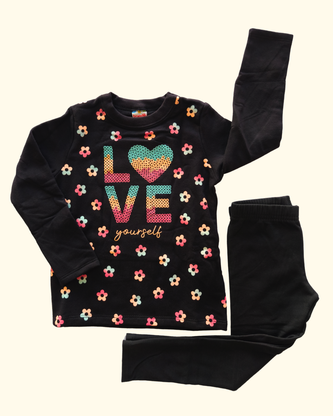 Conjunto blusão e calça legging love