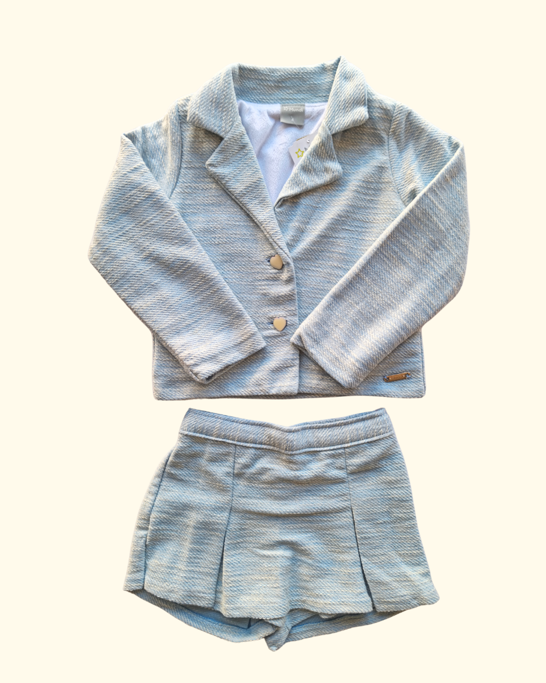 Conjunto blazer e shorts saia