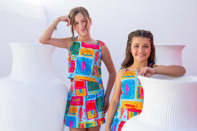 Conjunto Menina - Azul e Rosa Estampa Sardinhas