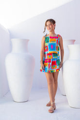 Conjunto Menina - Azul e Rosa Estampa Sardinhas
