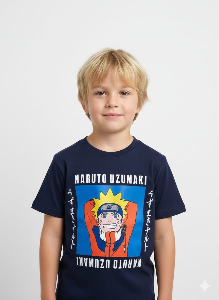 Camiseta Naruto Uzumaki- Azul
