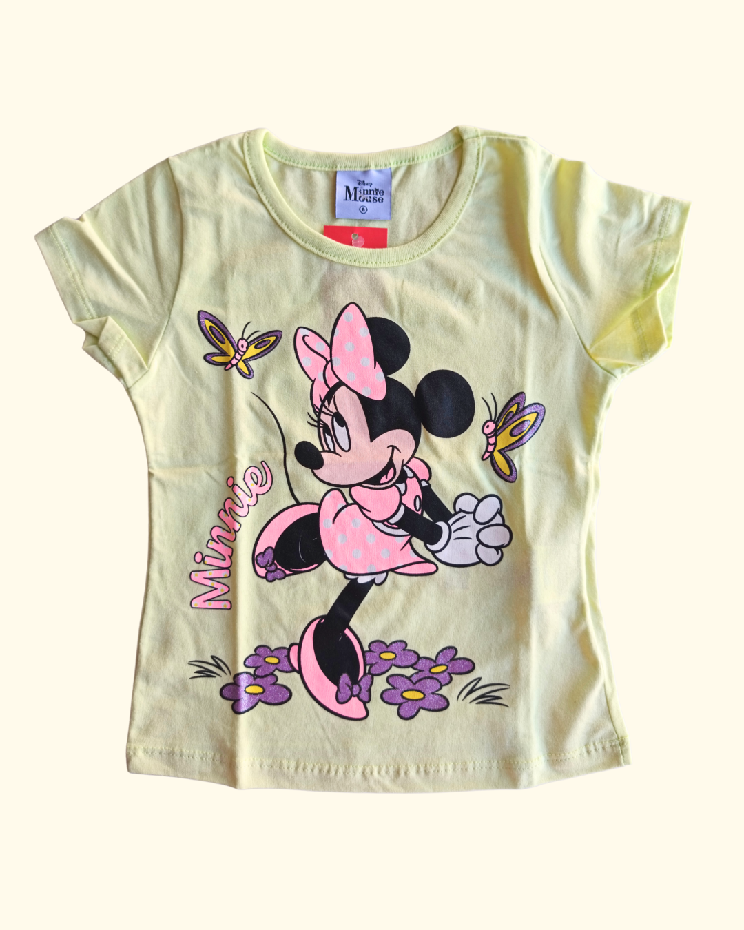 Camiseta feminina Minnie flores