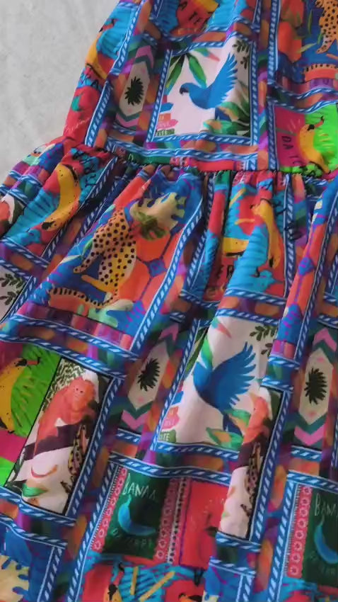 Vestido Midi- Estampa Selva